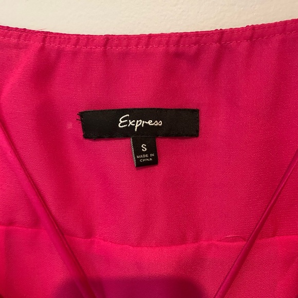 Hot pink silk floral dress - Picture 5 of 13